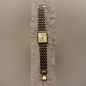 Vintage Seiko Tank Stainless Steel Watch 7N39-5A39 Day All Gold Bracelet Men